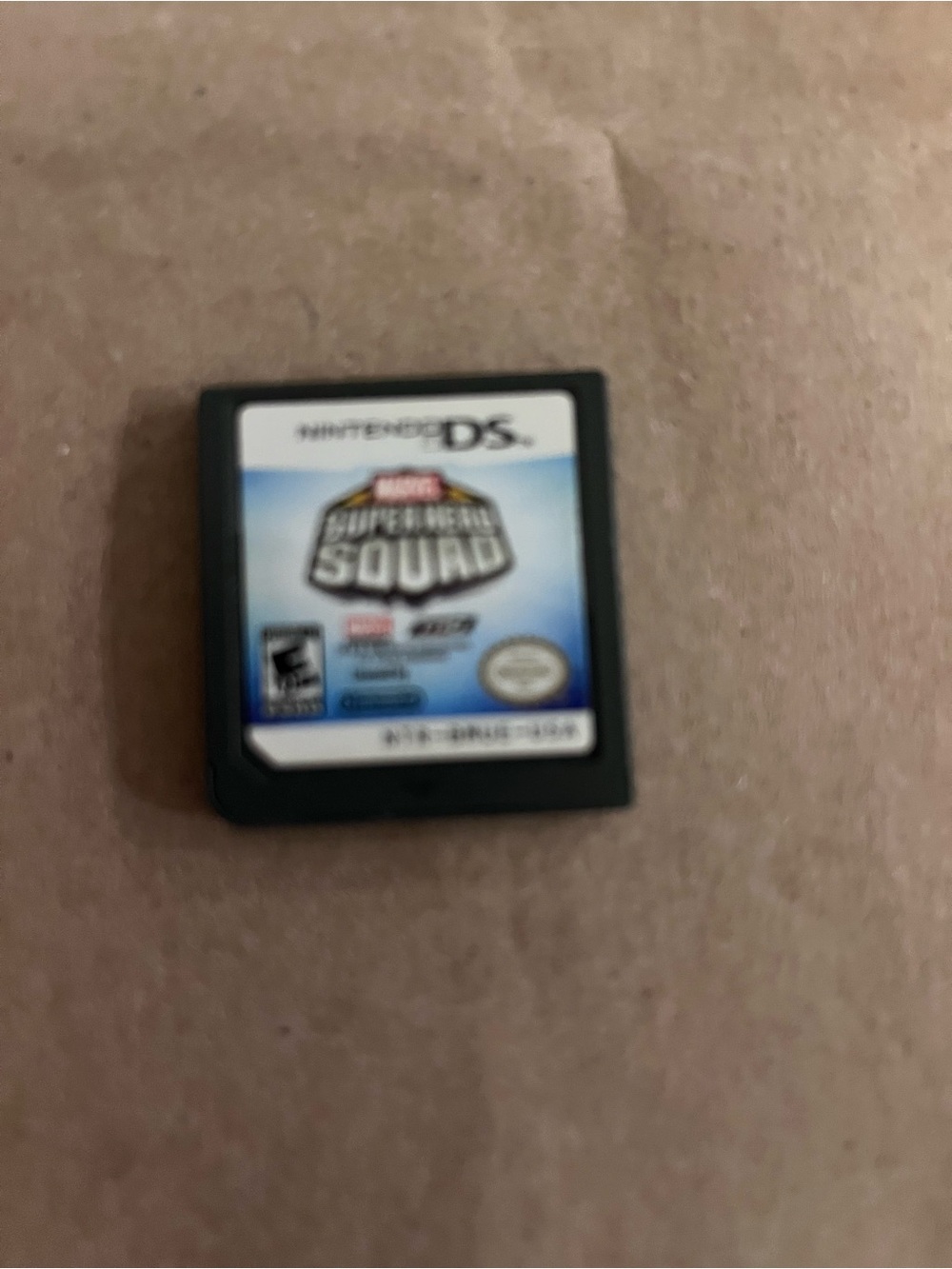 Nintendo DS Game Cartridge with Blue and Black Label